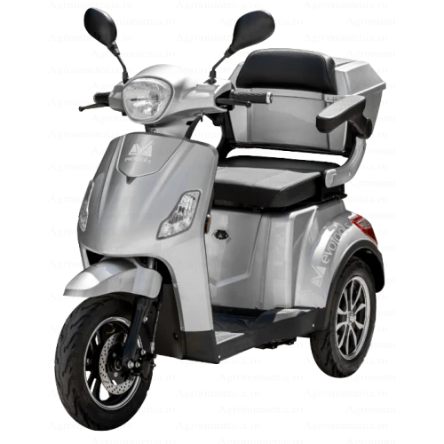 Triciclu electric pentru persoane EvoTools TRP800-1, 800W, autonomie 50 km, fără permis
