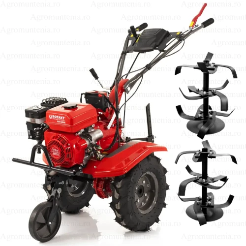 Motocultor Rotakt Gardian RO110RVE cu pornire electrica, 8.0CP, benzina, latime de lucru 560-900mm, freze si roti de cauciuc 500-8