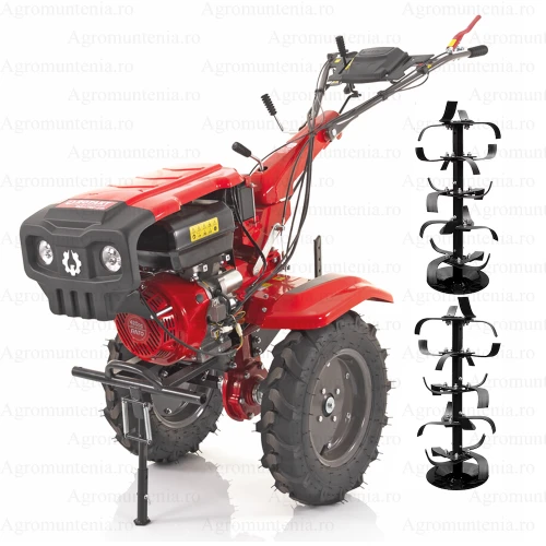 Motocultor Rotakt Goliath RO17RE-2P pornire electrica motor 17CP, 2 prize putere, o priza PTO sincronizată pentru 4×4, latime lucru 135 cm freze roti cauciuc 5.00-12