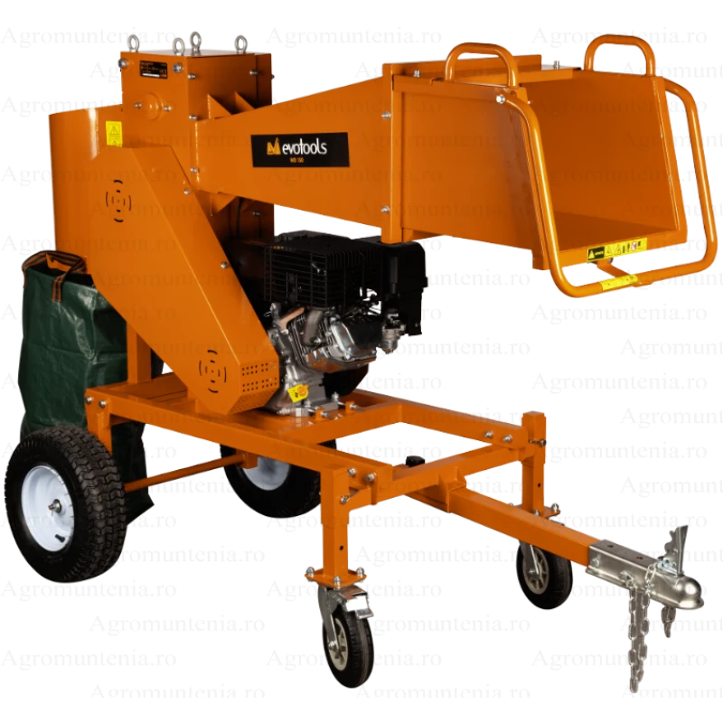 Tocator crengi si lemne, model WD150, putere 15 CP, transmisie pe curea, diametru maxim taiere 120 mm, Evotools