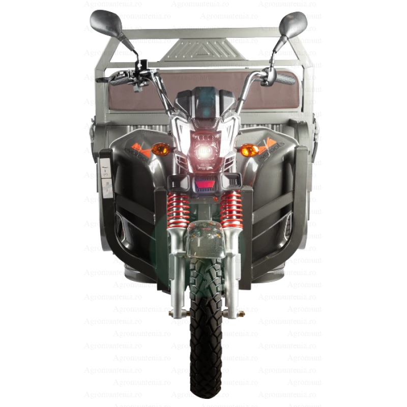 Triciclu electric cargo TRCC1500 EvoTools cu cabina, 1500 W, viteza maxima de 25km/h, autonomie de aproximativ 50-60 km, fara permis