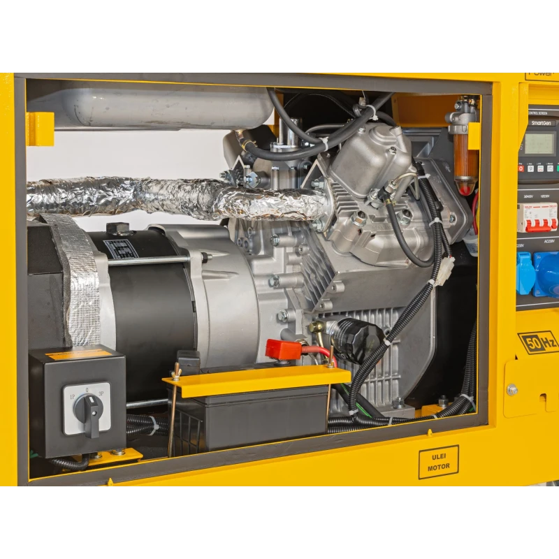 Generator diesel profesional Stager YDE15000TA-TA3, 11.5 kW, 230V/400V, insonorizat, pornire electrica, panou digital SmartGen, conexiune ATS