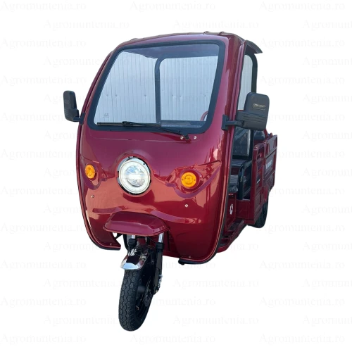 Triciclu Electric Rotakt Courier – 2000W, 72V, 32Ah, Autonomie 79 km, Sarcina 478 kg, viteza maxima de 25 km/h, conform reglementarilor UE, fara permis, cabina