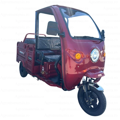 Triciclu Electric Rotakt Courier – 2000W, 72V, 32Ah, Autonomie 79 km, Sarcina 478 kg, viteza maxima de 25 km/h, conform reglementarilor UE, fara permis, cabina