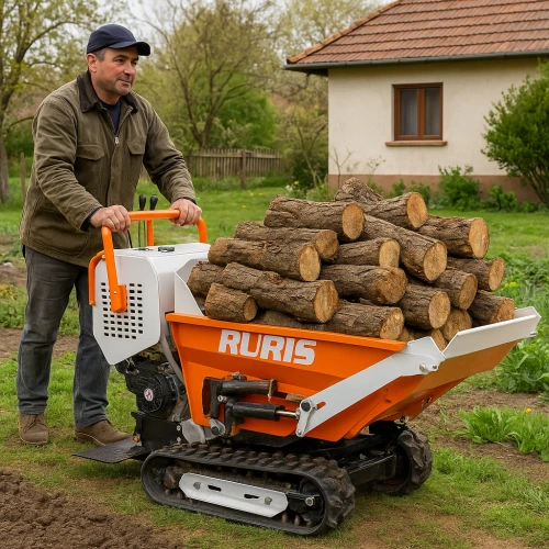 RURIS RTS 8000 – Incarcator Frontal cu Motor Briggs & Stratton 130G, 9 CP, Cutie Automata, senile, 600 kg Capacitate, Cuva 1040x730x590 mm
