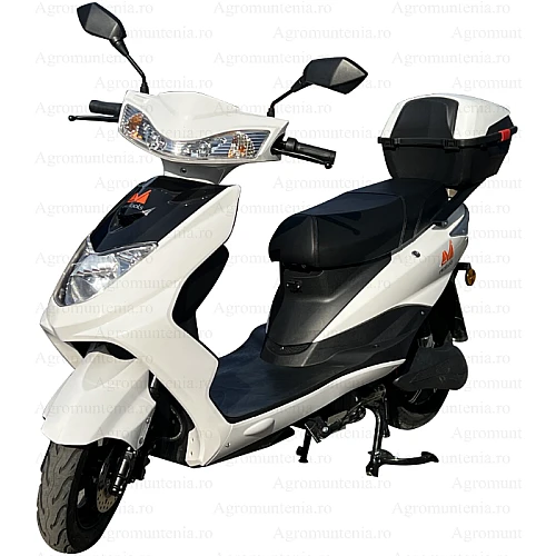 Scuter electric SC1500 EvoTools, acumulator 72 V, 20 Ah, motor 1500 W, viteza maxima de 25 km/h, autonomie 60 km, alb, fara permis