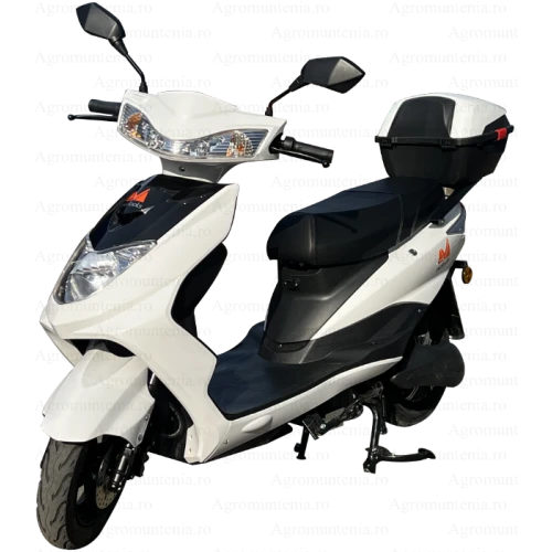Scuter electric SC1500 EvoTools, acumulator 72 V, 20 Ah, motor 1500 W, viteza maxima de 25 km/h, autonomie 60 km, alb, fara permis