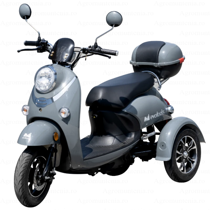 Triciclu Electric TRP800 EvoTools – 800W, Viteza 25 km/h, Autonomie 50 km, Baterie 60V/20Ah, Fara Permis