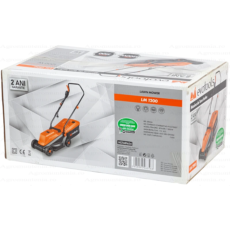 Masina de Tuns Iarba LM 1200 EPTO / P[W] – 1200W, diametru taiere 320 mm, 3 trepte inaltime, 9.5 kg