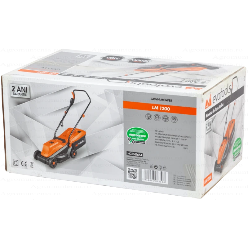 Masina de Tuns Iarba LM 1200 EPTO / P[W] – 1200W, diametru taiere 320 mm, 3 trepte inaltime, 9.5 kg