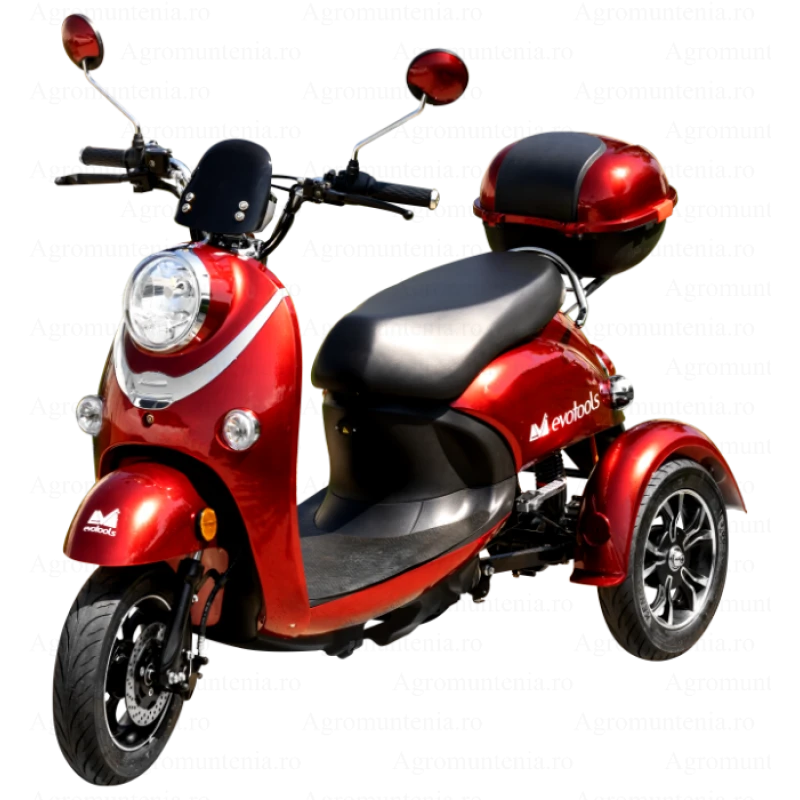 Triciclu Electric TRP800 EvoTools – 800W, Viteza 25 km/h, Autonomie 50 km, Baterie 60V/20Ah, Fara Permis