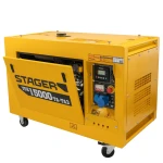 Generator diesel profesional Stager YDE15000TA-TA3, 11.5 kW, 230V/400V, insonorizat, pornire electrica, panou digital SmartGen, conexiune ATS