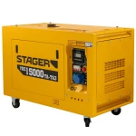 Generator diesel profesional Stager YDE15000TA-TA3, 11.5 kW, 230V/400V, insonorizat, pornire electrica, panou digital SmartGen, conexiune ATS