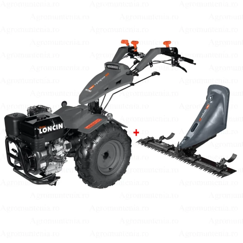 Motocultivator Evotools PLUS Loncin MT370, 13CP, Pornire Electrica, 65cm Latime Lucru, 4T, 420cc, lama de cosit 120 cm