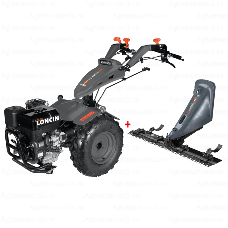 Motocultivator Evotools PLUS Loncin MT370, 13CP, Pornire Electrica, 65cm Latime Lucru, 4T, 420cc, lama de cosit 120 cm