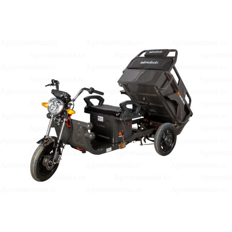 Triciclu Electric Cargo TRCC800 – 800W, 60V/20Ah, Autonomie 45 km, Remorca Basculabila, Pornire cu Cartela & Bluetooth, Frana de mana si picior, Reductor Greu/Usor Triciclu Electric Cargo TRCC800 – 800W, 60V/20Ah, Autonomie 45 km, Remorca Basculabila, Pornire cu Cartela & Bluetooth, Frana de mana si picior, Reductor Greu/Usor