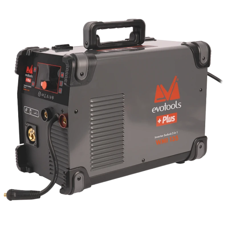 Invertor Sudura 3 in 1 cu Afisaj LED WMI135 EvoTools + Plus, Sudura MMA, MIG/MAG (Gas/No Gas), TIG Lift