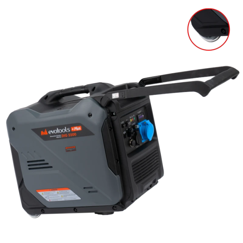 Generator Invertor Silentios DIG5500 EvoTools +Plus, 5500 W, 230 V, Pornire Electrica, Telecomanda, USB Type-A si Type-C
