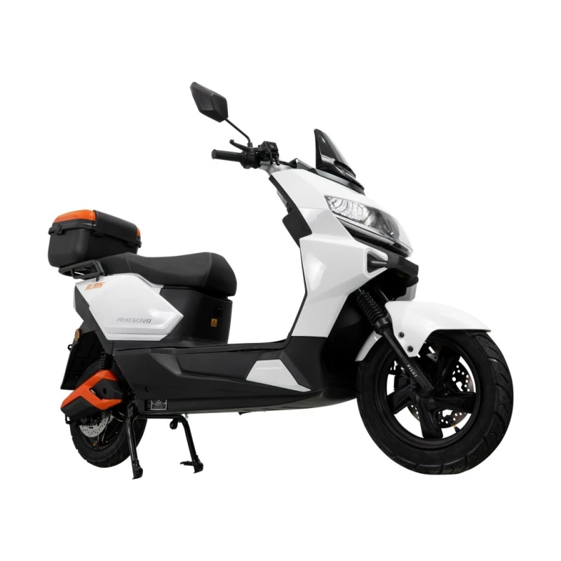 Scuter electric RURIS Pilot SX 710 Alb, motor 2500W, baterie plumb acid 72V 32Ah, autonomie pana la 92 km, 2 persoane, viteza maxima de 25 km/h, conform reglementarilor UE, fara permis