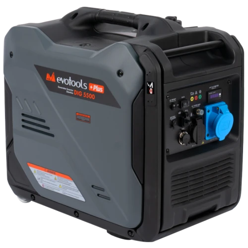 Generator Invertor Silentios DIG5500 EvoTools +Plus, 5500 W, 230 V, Pornire Electrica, Telecomanda, USB Type-A si Type-C