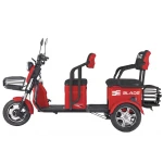 Triciclu electric Blade TRIP X2 2000 W, autonomie pana la 70 km, baterie plumb- acid 72 V 20 Ah, viteza maxima de 25 km/h, conform reglementarilor UE, fara permis, Rosu-Negru