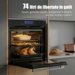 Cuptor electric incorporabil Samus SC632GDT13, clasa A+, 74 litri, 13 functii, grill, ventilator, timer, gatire 3D, autocuratare catalitica, afisaj digital, control touch, 2890 W