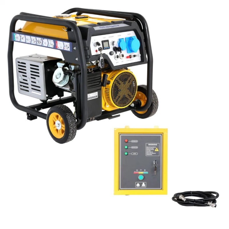 Stager FD 6500ER Automatic Generator curent monofazat, 230V, 5.5kW, benzină, conector ATS, multistart, autonomie pana la 30h + ATS
