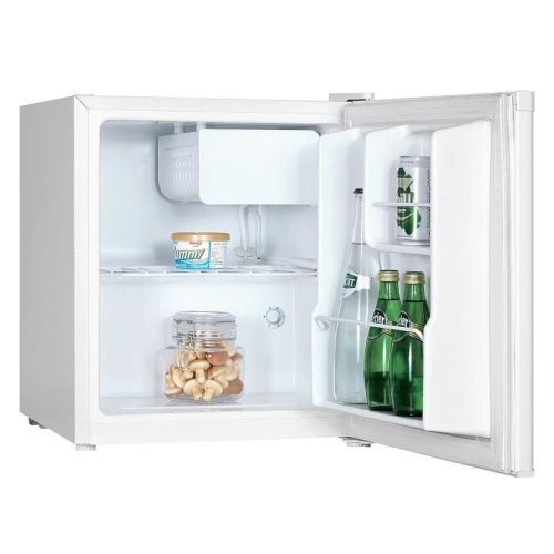 Frigider-minibar Samus SW064E, cu 1 usa si 1 raft, 41 litri, clasa E, alb, inaltime 51 cm, termostat reglabil, usa reversibila, picioare reglabile