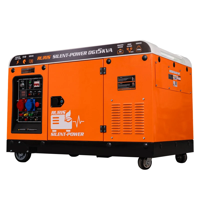 Generator Diesel Trifazat RURIS Silent-Power DG15KVA, 13 kW, 27 CP, 230/400V, ATS si AVR