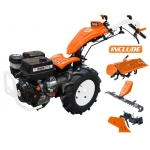 Motocultivator RURIS 977 CPS 16 CP, Benzina, Diferential, Pornire automata la cheie, Lama de cosit C 977, Freza de sapat S 977, Plug P 977