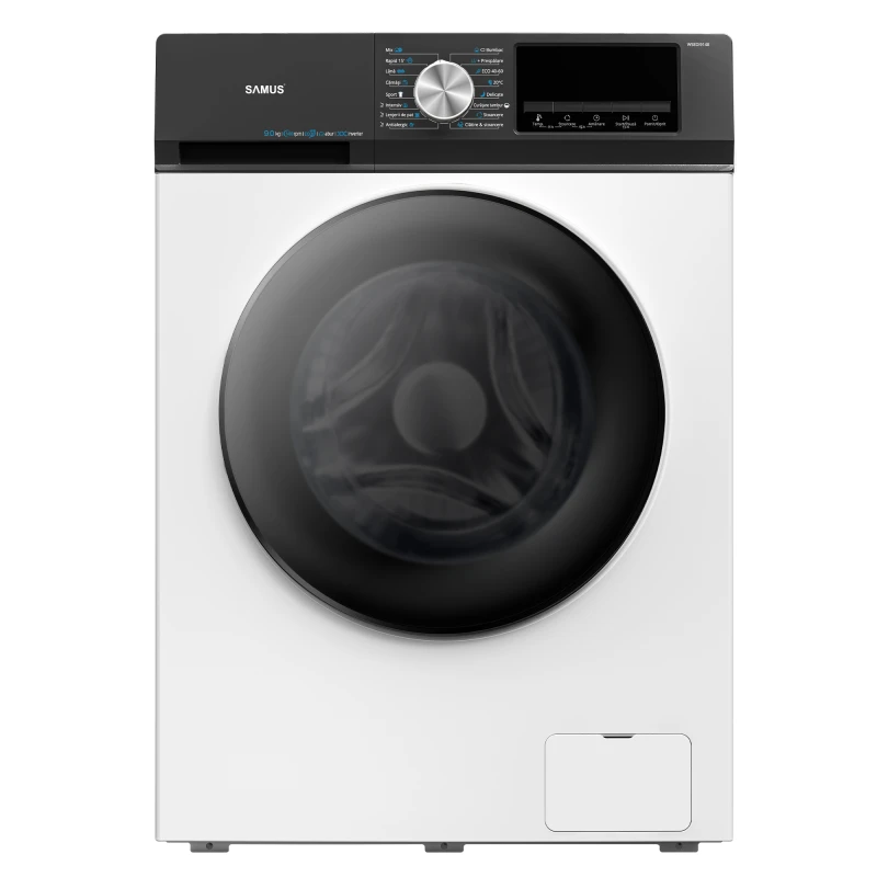 Masina de spalat rufe frontala Samus WSEDI9148, 9 kg, 1400 rpm, clasa A, 56 cm, motor inverter, curatare tambur