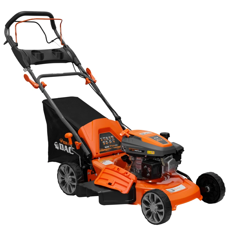 Masina de tuns gazon pe benzina DAC 120XR, autopropulsata, motor Ducar 4 CP, latime taiere 46 cm, colectare si mulching