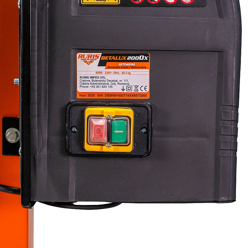 Betoniera RURIS Betalux 2000X, 950W, 200L