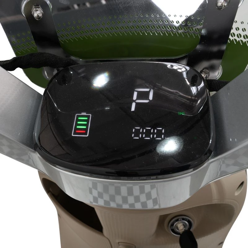 Scuter Electric RURIS Pilot SX790 Verde Bamboo, motor 800 W, baterie 48V20Ah, autonomie pana la 70 km, viteza maxima de 25 km/h, conform reglementarilor UE, fara permis