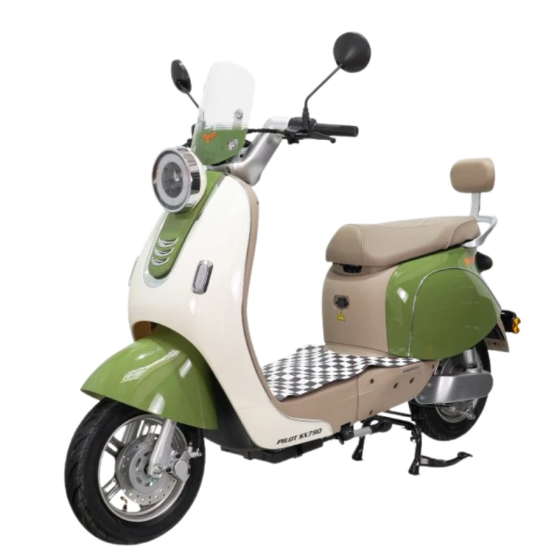 Scuter Electric RURIS Pilot SX790 Verde Bamboo, motor 800 W, baterie 48V20Ah, autonomie pana la 70 km, viteza maxima de 25 km/h, conform reglementarilor UE, fara permis