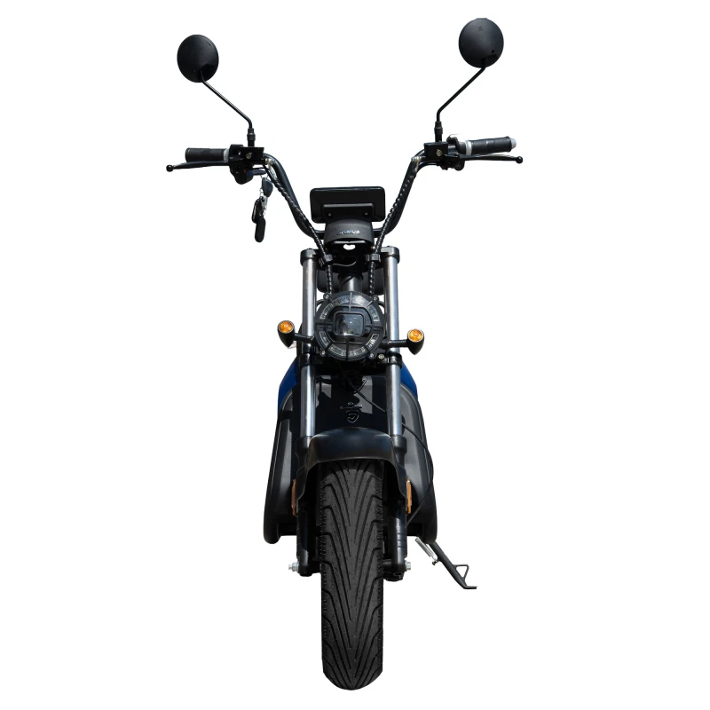 Scuter electric, Samus Denver 25-10T1300-60V20L-Blue, autonomie 60 km, motor 1300 W, acumulator 60 V 20 Ah, viteza maxima de 25 km/h, conform reglementarilor UE, fara permis