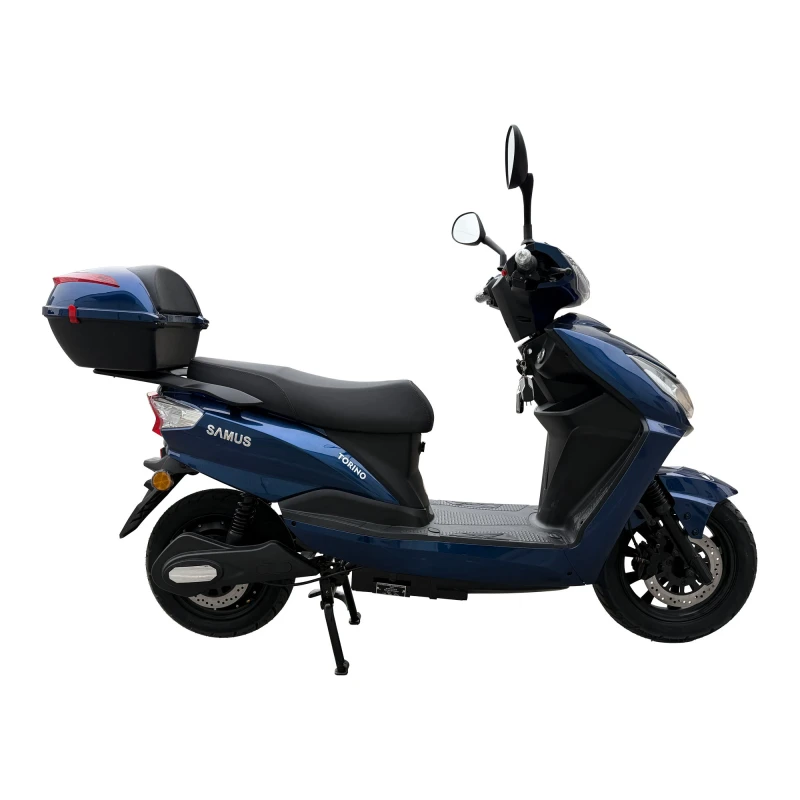Scuter electric Samus Torino-25-12T2500-72V32-Blue, putere maxima 2500W, Autonomie 100 km, viteza maxima de 25 km/h, conform reglementarilor UE, fara permis