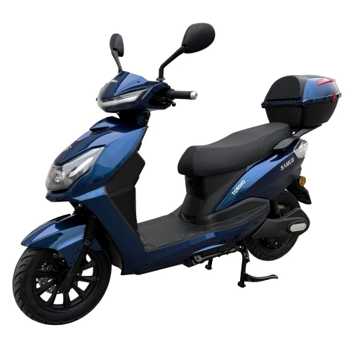 Scuter electric Samus Torino-25-12T2500-72V32-Blue, putere maxima 2500W, Autonomie 100 km, viteza maxima de 25 km/h, conform reglementarilor UE, fara permis