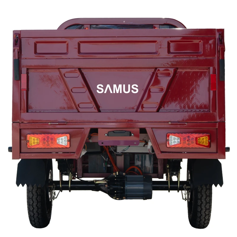 Triciclu electric, Samus Cargo Houston-25-1.5-72V45 Red, 16 inch, putere maxima 3900W, acumulator 72V 45Ah, autonomie 70 km, viteza maxima de 25 km/h, conform reglementarilor UE, fara permis