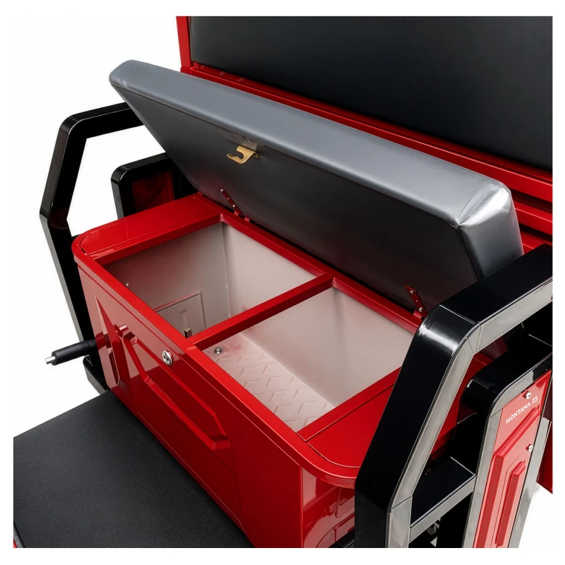 Triciclu electric, Samus Cargo Montana-25-1.3-72V32-Red, 12 inch, putere maxima 3900W, acumulator 72V 32Ah, autonomie 48 km, viteza maxima de 25 km/h, conform reglementarilor UE, fara permis