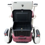 Triciclu electric Samus Kentucky-3R1-10T1000-60V20-Beige-Burgundy, Putere 1000 W, Autonomie 60 Km, viteza maxima de 25 km/h, conform reglementarilor UE, fara permis