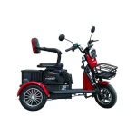Triciclu electric persoane BLADE VIVA 14, 500W, 60V 20Ah, autonomie 50 km, viteza maxima de 25 km/h, conform reglementarilor UE, fara permis, Rosu-Negru