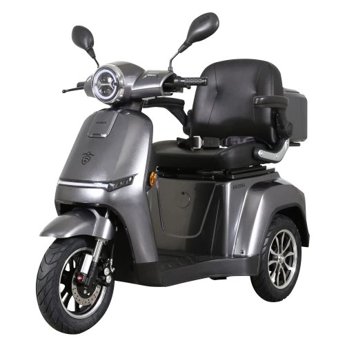 Triciclu electric, tricicleta, Samus Arizona-3R1-10T1000-60V20 Silver, motor 1000 W, acumulator 60V 20Ah, autonomie 50 km, viteza maxima de 25 km/h, conform reglementarilor UE, fara permis