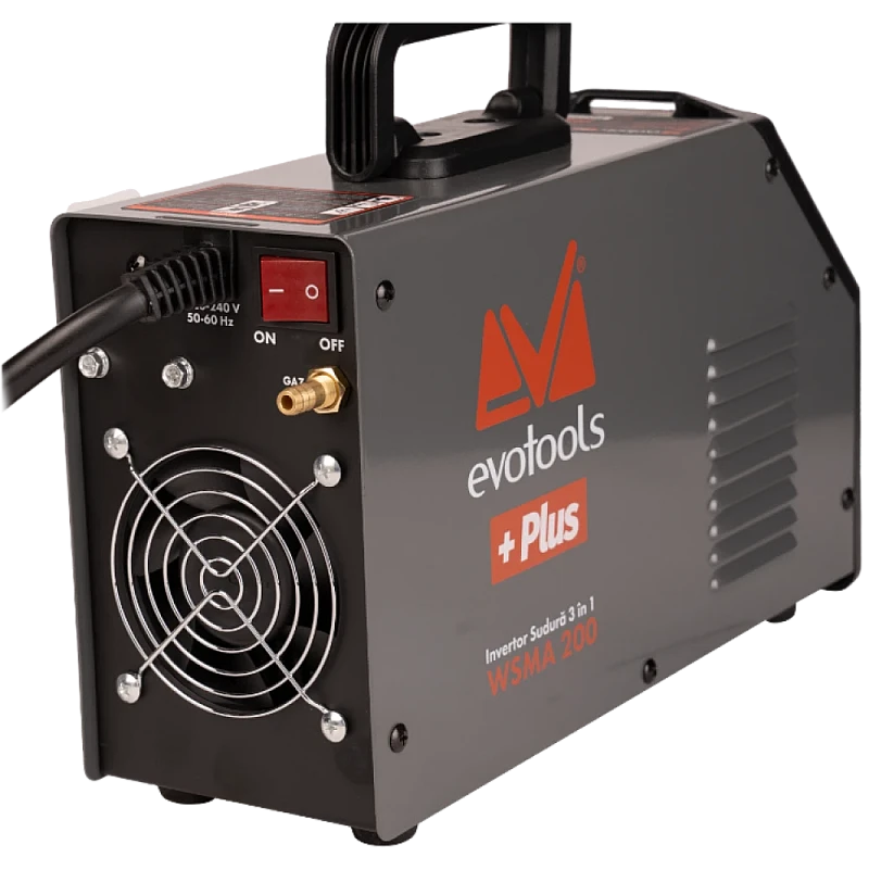 Invertor Sudura 3 in 1 cu Afisaj LED, WSMA200 EvoTools + Plus, Sudura MMA, Sudura TIG, Taiere cu plasma CUT