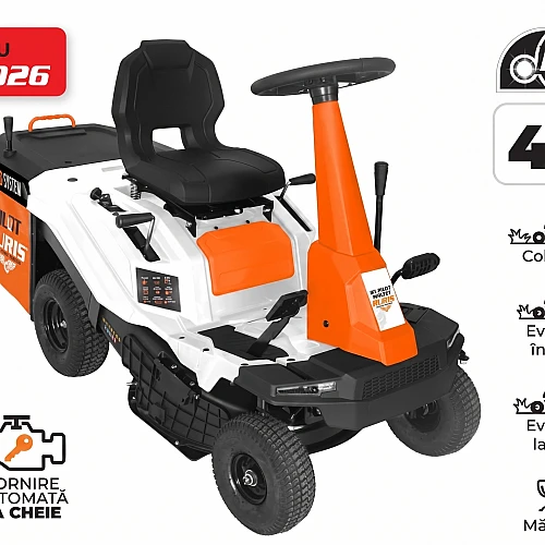 Tractoras de tuns gazon RURIS RX PILOT 003CVT, Motor Rato 7.5 CP, Transmisie CVT, Latime 61 cm