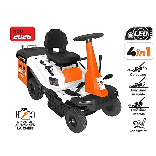 Tractoras de tuns gazon RURIS RX PILOT 003CVT, Motor Rato 7.5 CP, Transmisie CVT, Latime 61 cm