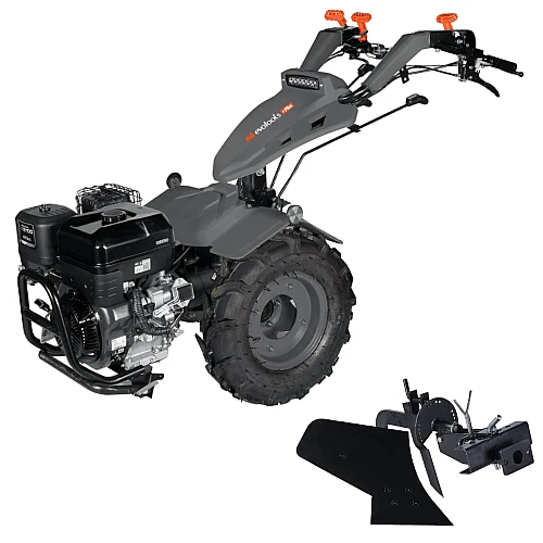 Motocultivator Evotools PLUS, Loncin MT760, Pornire Electrica, 13CP, pe benzina, 4 timpi racit cu aer, diferential blocabil, plug