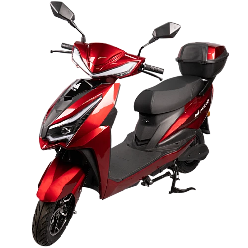 Scuter electric Evotools SC1500SK/C, Autonomie 65 km, Afisaj Digital, Frâne Discuri + Tambur, viteza maxima de 25 km/h, conform reglementarilor UE, fara permis, rosu