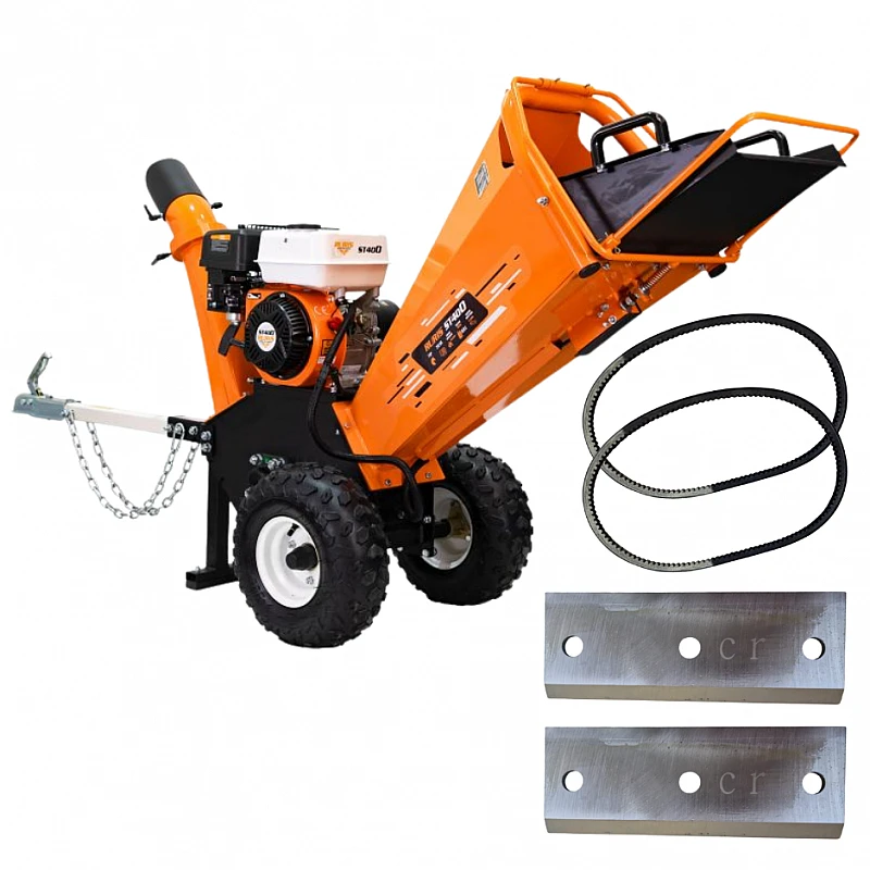 Tocator de crengi si resturi vegetale RURIS ST400, motor benzina, 4T, 212 CC, 7 CP, diametru maxim taiere 80 mm, 2 curele, 2 cutite