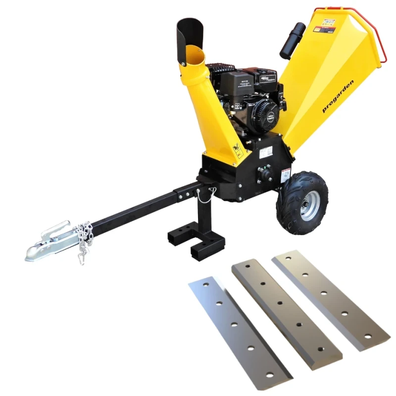 ProGARDEN TB100EN Tocator resturi vegetale, 15CP, benzina, 120mm, pornire electrica + Set Cutite